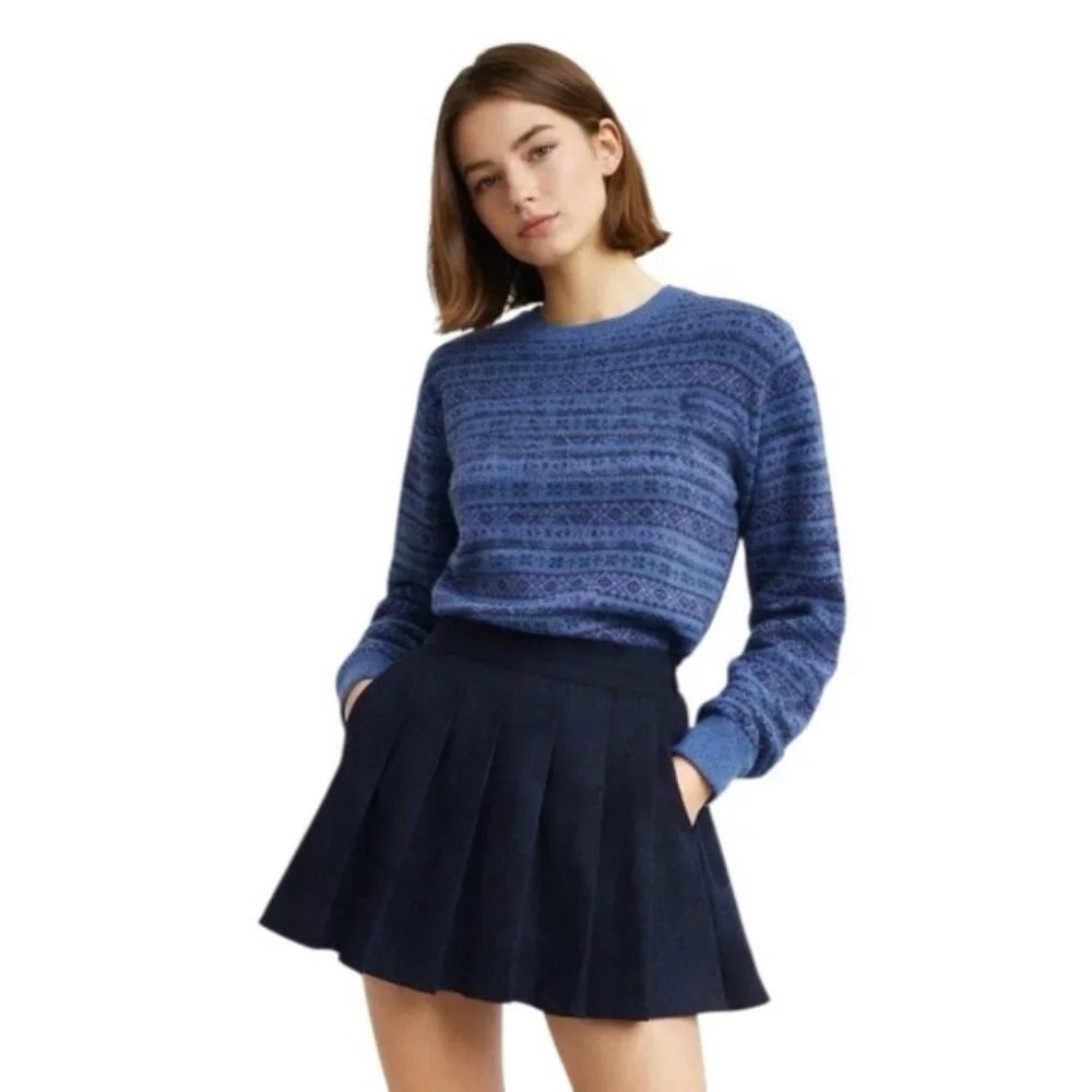 Polo Ralph Lauren Blue Fair Isle Wool Sweater